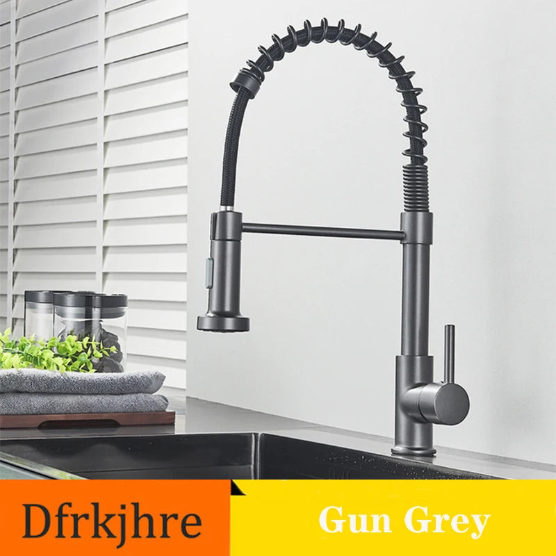 Dfrkjhre Kitchen Faucet Pull Out Deck Mounted Mixer Tap