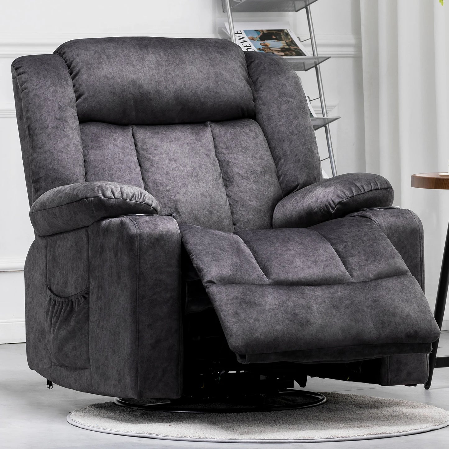 COMHOMA Recliner Rocker 360 Degree Swivel Chair Sofa