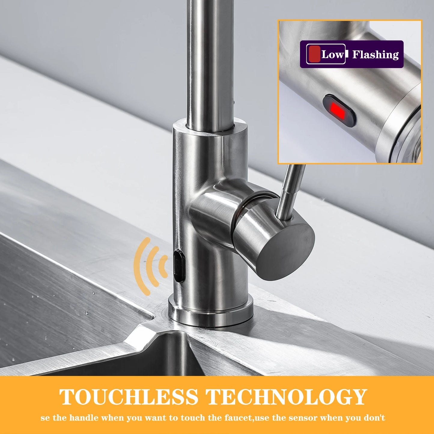 Everyday Essentials Smart Touchless Kitchen Faucet IR Sensor