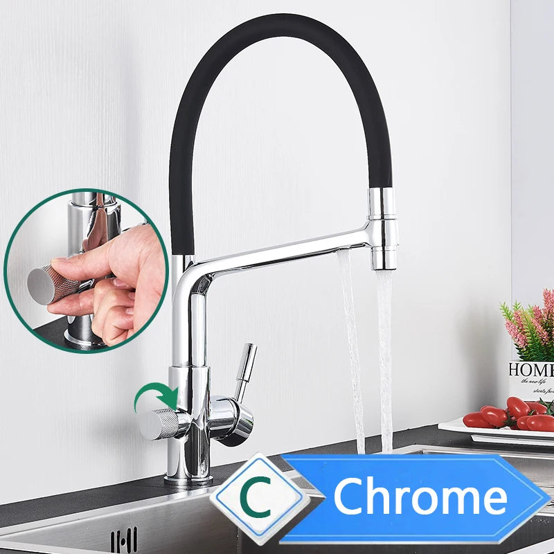 Rozin Purification Kitchen Faucet Pull Out Water Filter