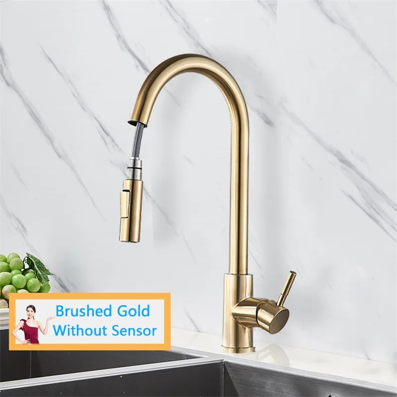 Rozin Smart Touch Kitchen Faucet With Pull Out Sensor