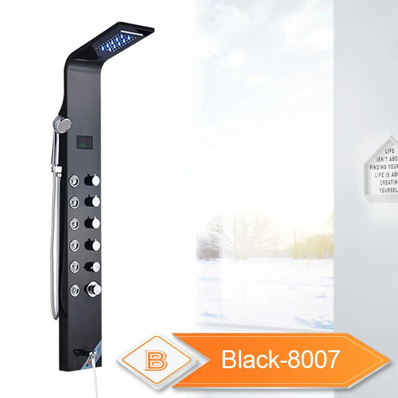 Rozin LED Shower Panel 6 Modes Digital LCD Display