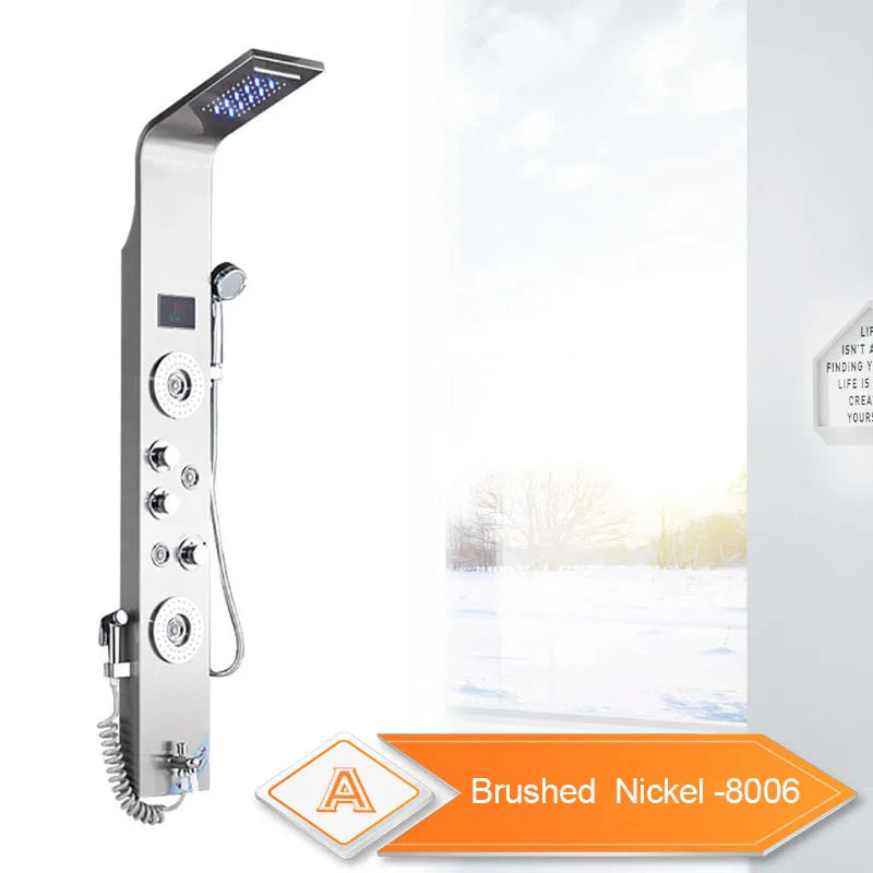 Everyday EssentialsOnline Rozin LED Shower Panel Waterfall