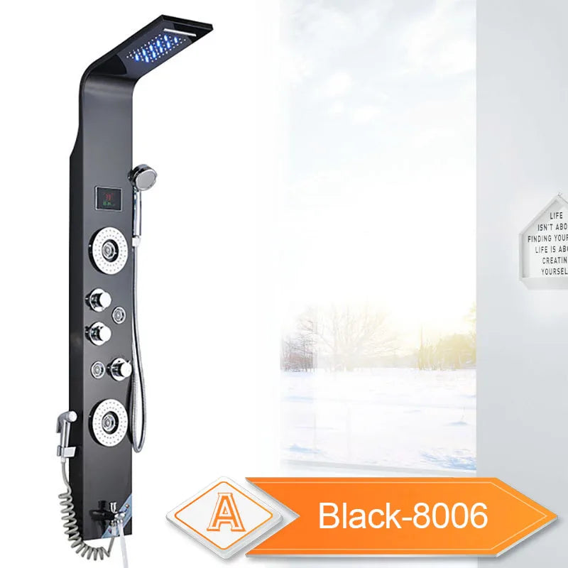Everyday EssentialsOnline Rozin LED Shower Panel Waterfall