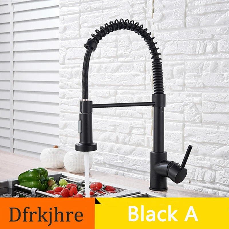Dfrkjhre Kitchen Faucet Pull Out Deck Mounted Mixer Tap