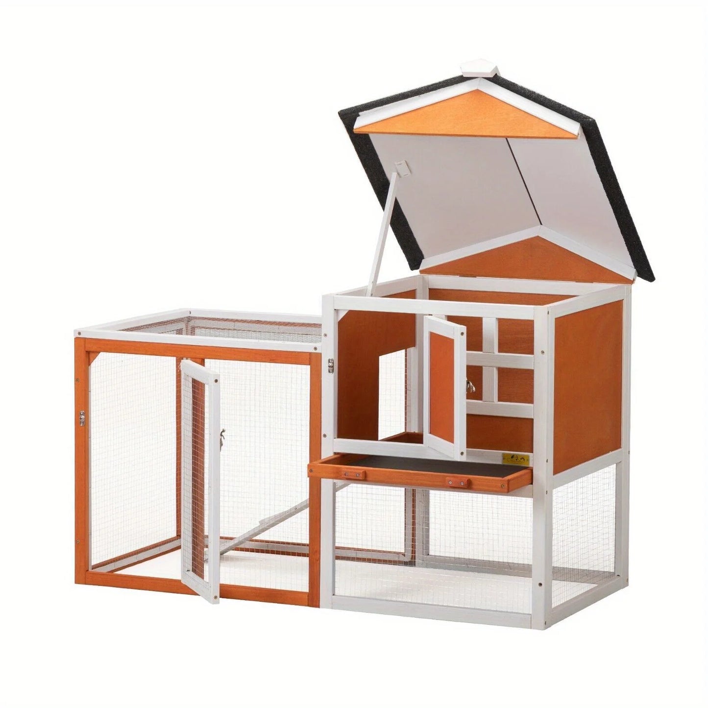 Everyday EssentialsOnline Wooden Rabbit Hutch Cage Outdoor