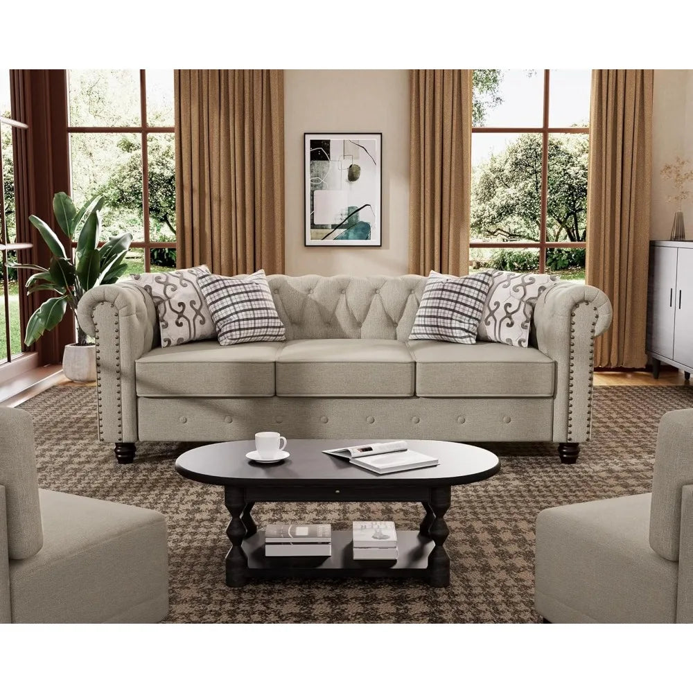Everyday EssentialsOnline Chesterfield Sofa Set Tufted