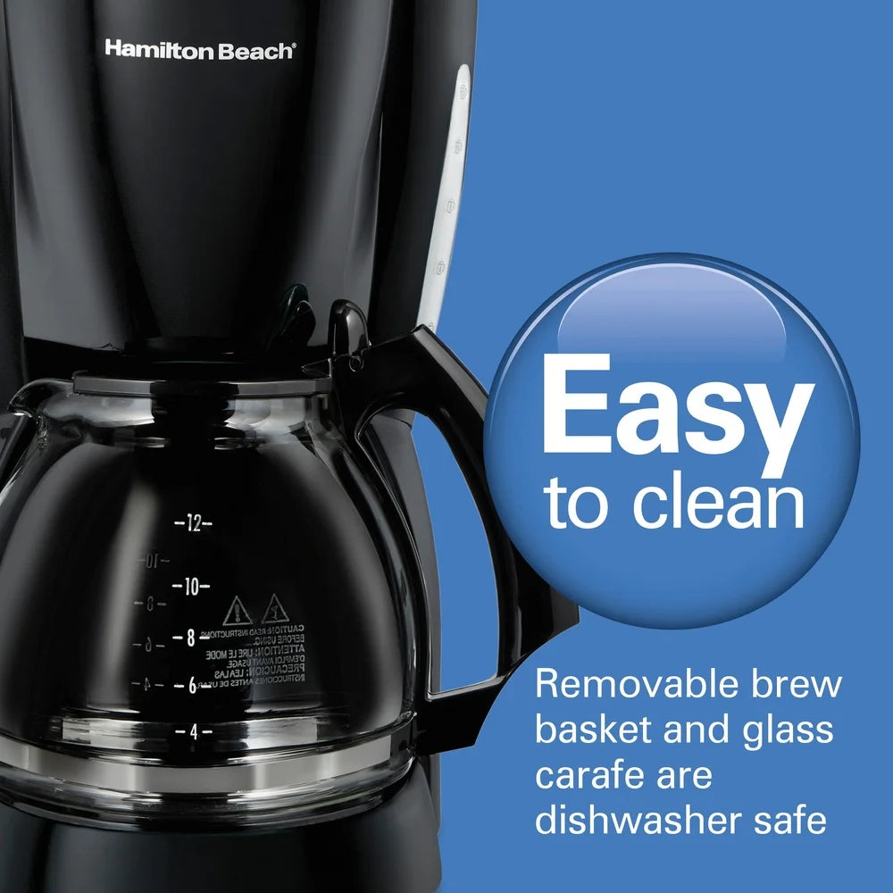 XMSJ 12 Cup Programmable Coffee Maker with Auto Shut-Off