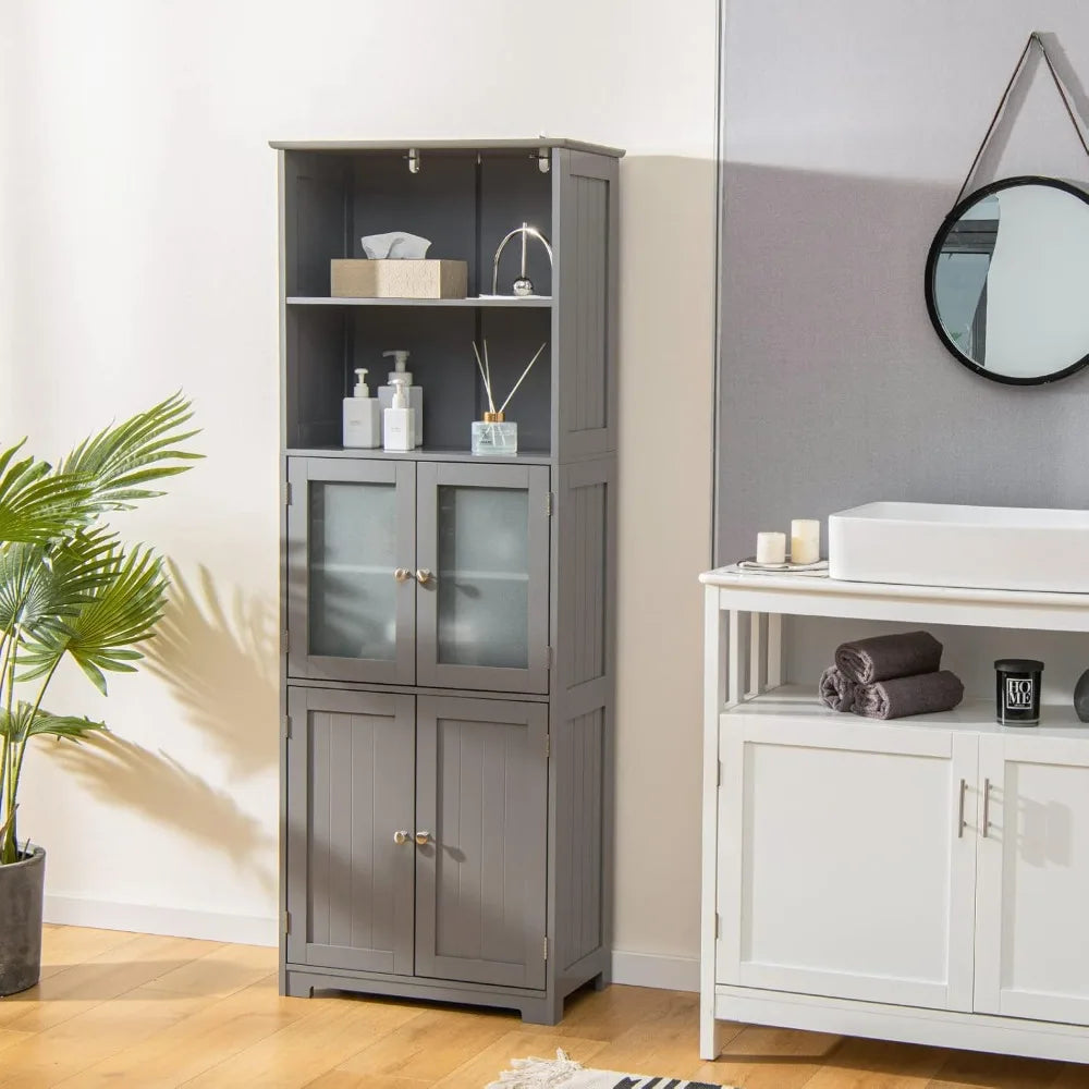 Bathroom Storage Cabinet Pantry With Adjustable Shelves