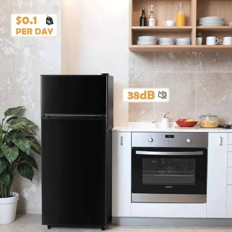 XMSJ 4.5 Cu Ft Mini Fridge with Freezer for Any Space