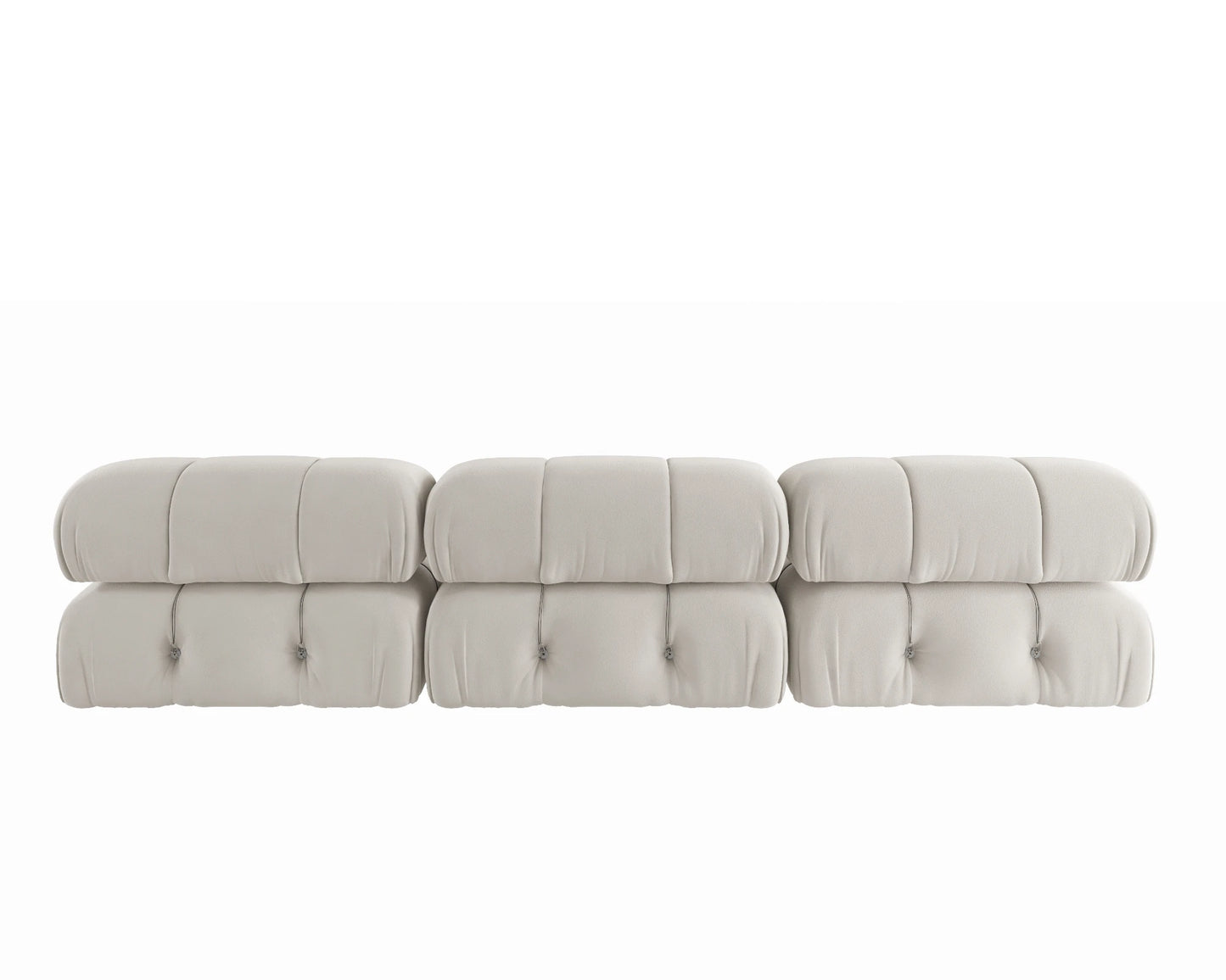 Sdorens Minimalist Modular Sectional Sofa Velvet Three Seats