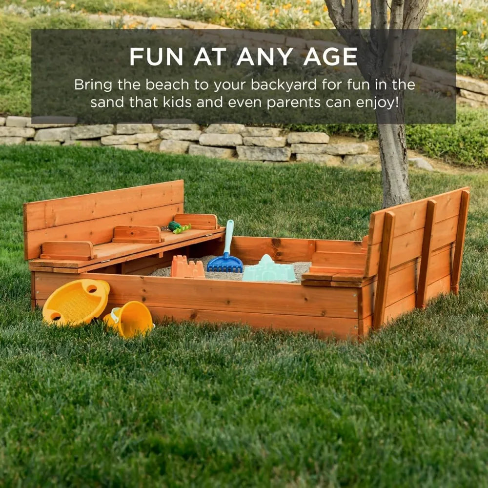 Hign Concerned Cedar Wooden Kids Outdoor Sandbox Benches