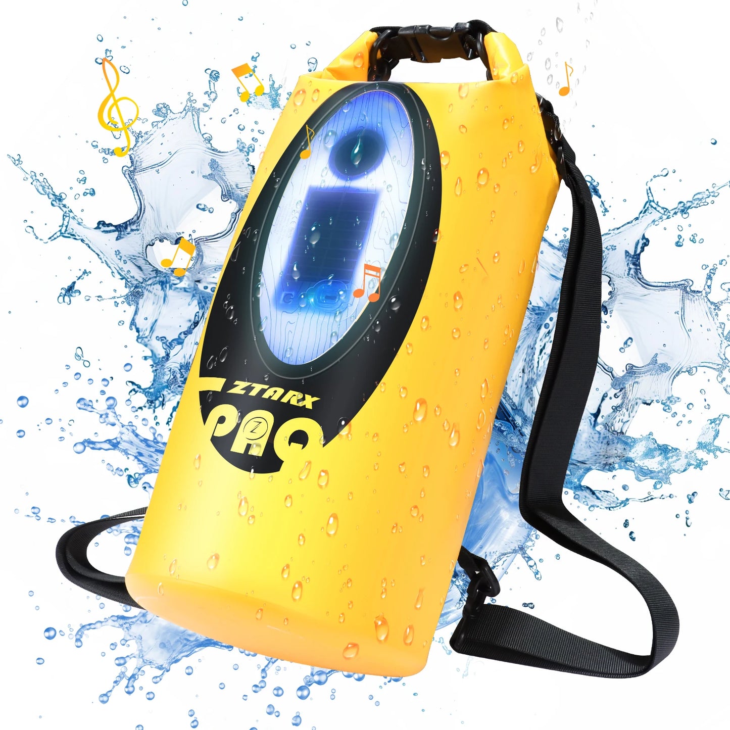 Selorss Solar Waterproof Hiking Backpack Bluetooth Speaker