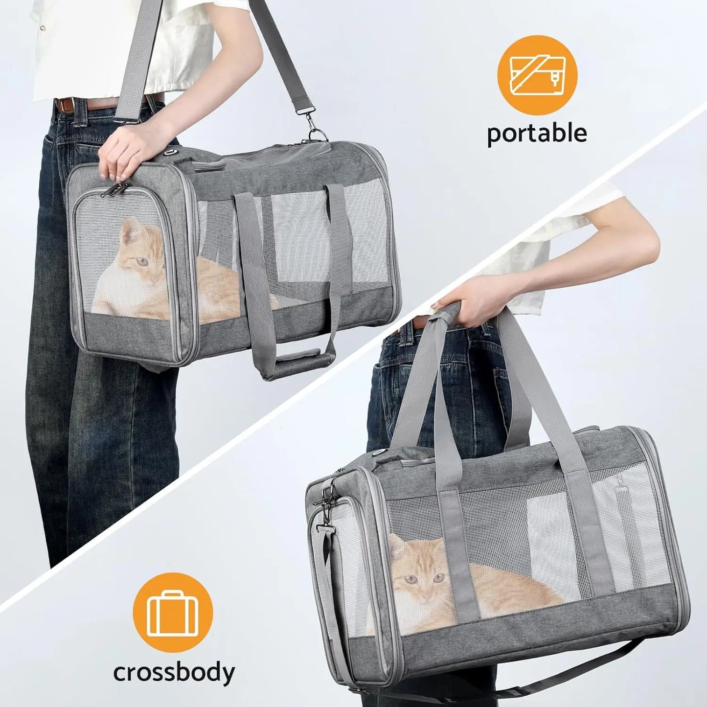 Breed Airline Approved Soft Pet Carrier For Cats And Dogs