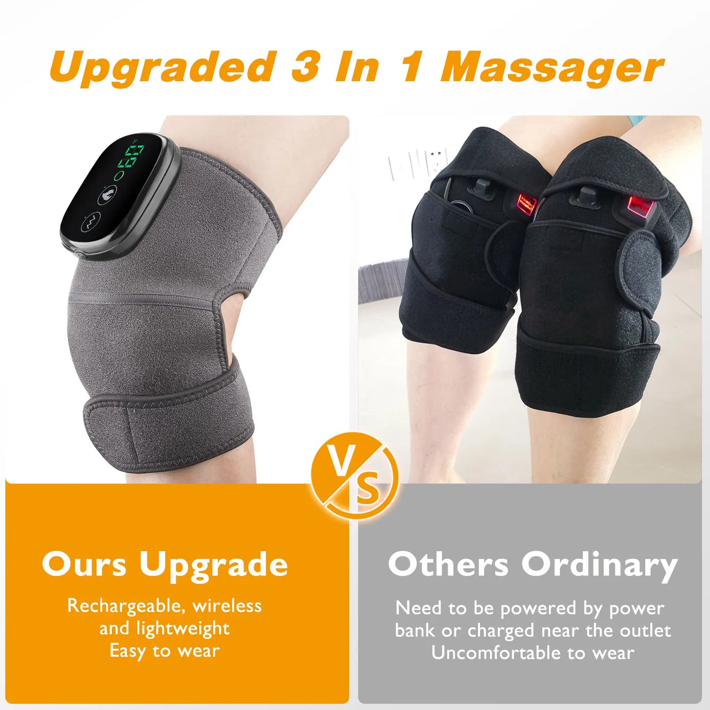 Hailicare 3 In 1 Heating Massage Belt Joint Pain Relief
