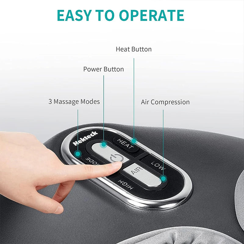 Nekteck Foot Massager Heating Therapy Shiatsu Kneading