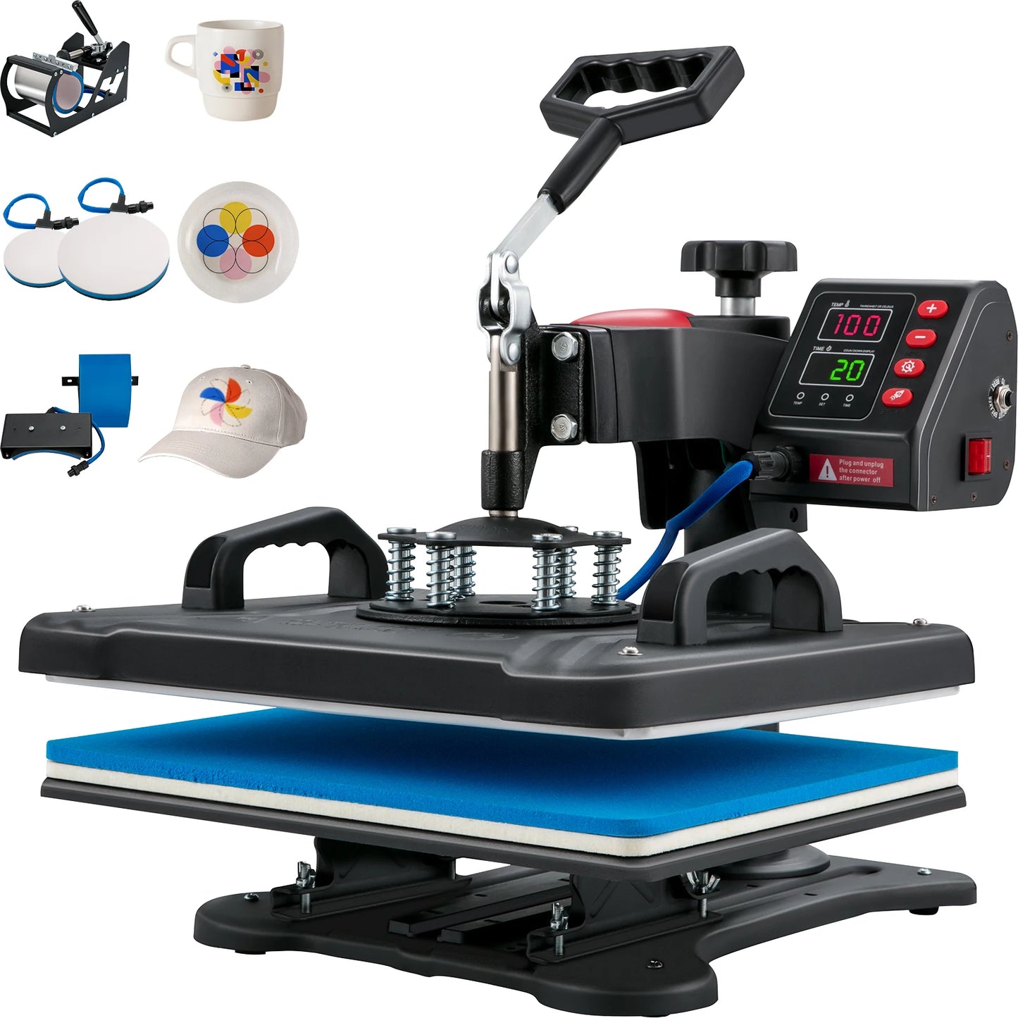 SucceBuy 5 In 1 Heat Press Clamshell Sublimation Printer