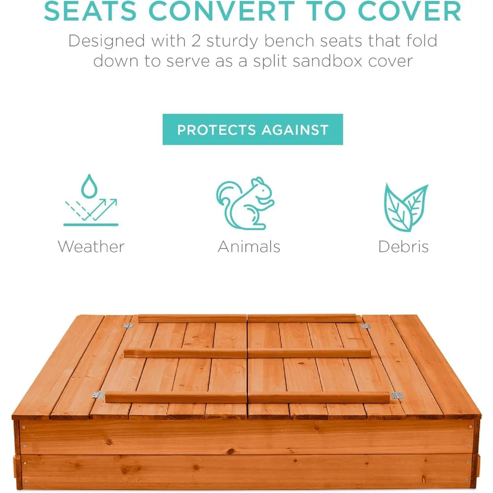 Hign Concerned Cedar Wooden Kids Outdoor Sandbox Benches