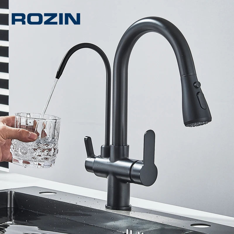 Rozin 3 Way Water Purification Kitchen Faucet 360 Degree