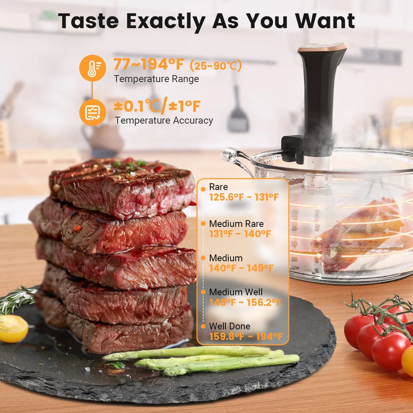 Blitzhome Waterproof Slow Cooker with WiFi Connectivity for Kitchen