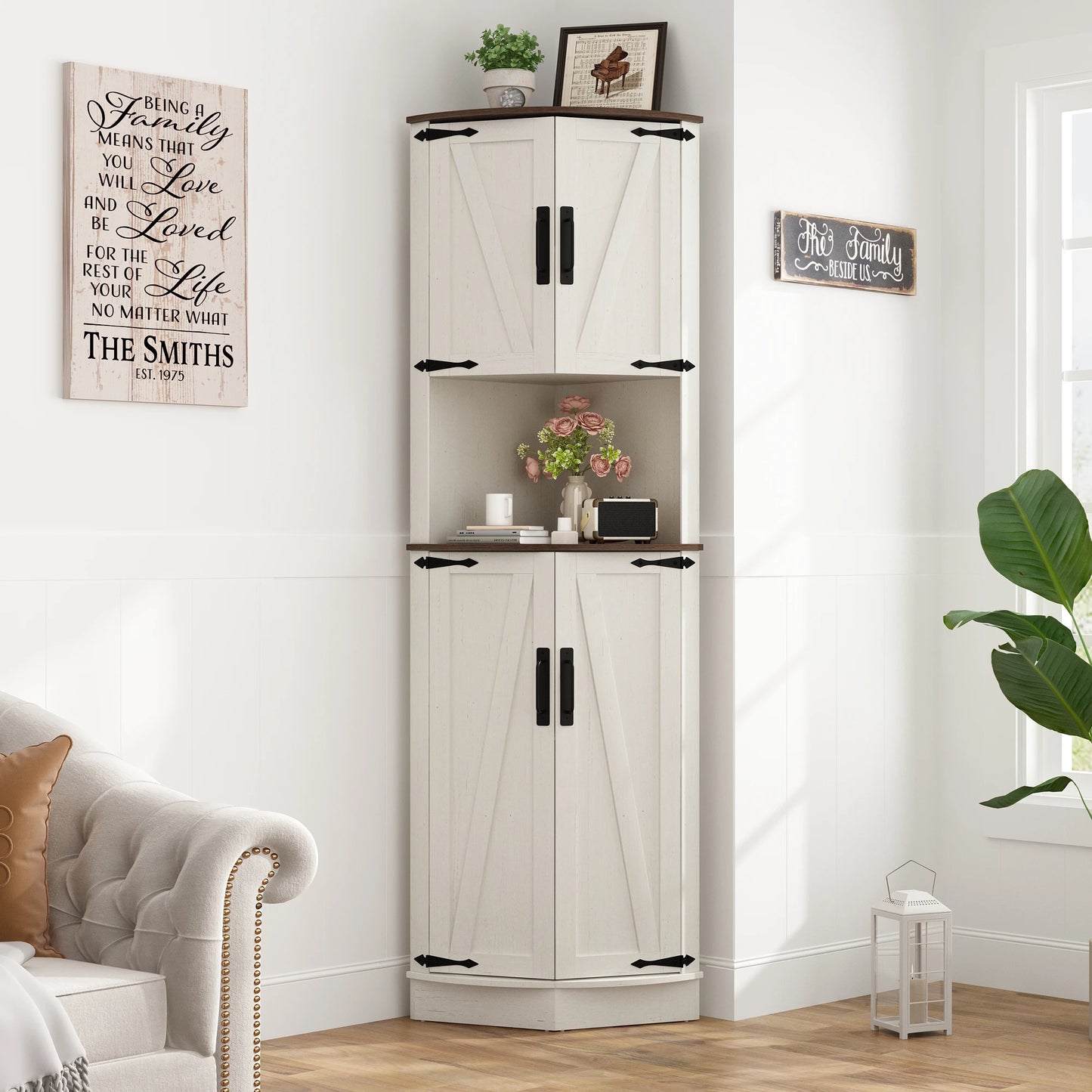 Everyday EssentialsOnline Cabinet With Barn Doors And Shelf