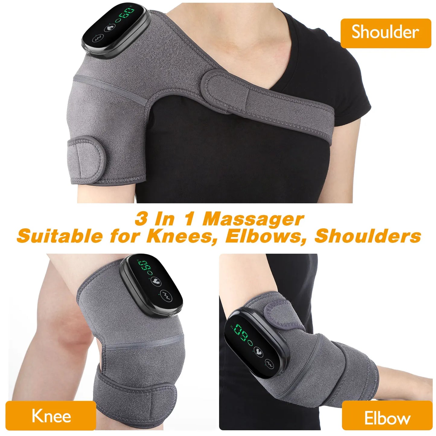 Hailicare 3 In 1 Heating Massage Belt Joint Pain Relief