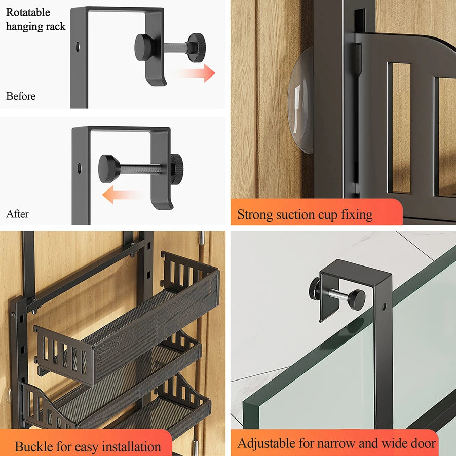 Everyday EssentialsOnline Over Door Organizer Carbon Steel