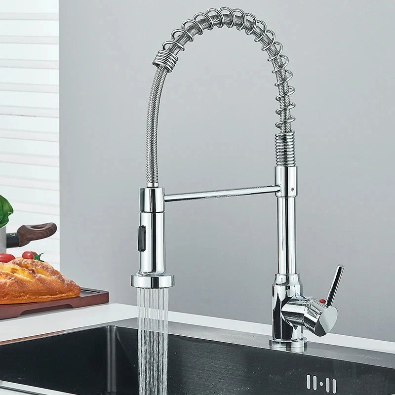 Wanmivezlo Pull Down Kitchen Faucet Stainless Steel Handle