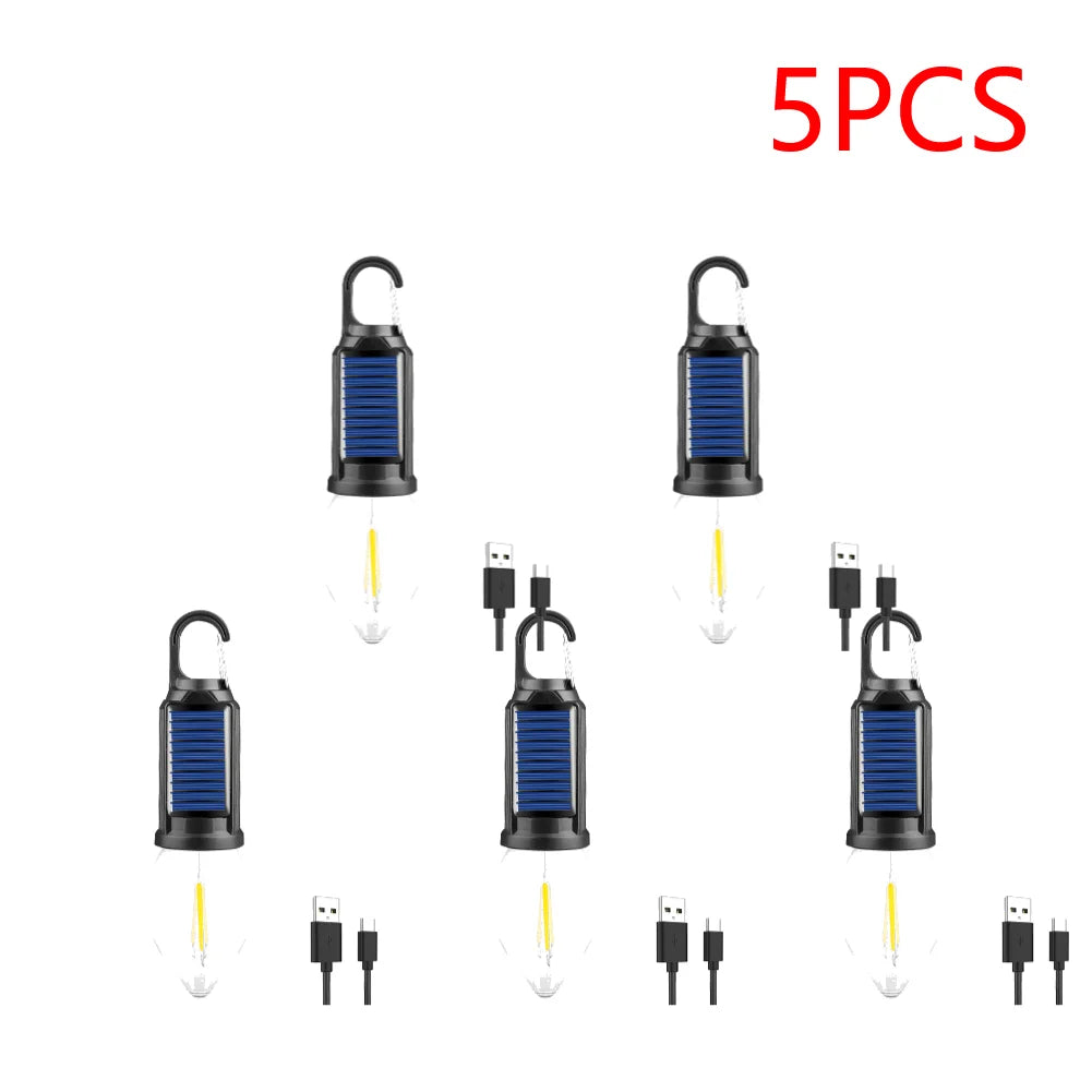 Shunmaii Solar LED Lantern USB Charging Outdoor Camping
