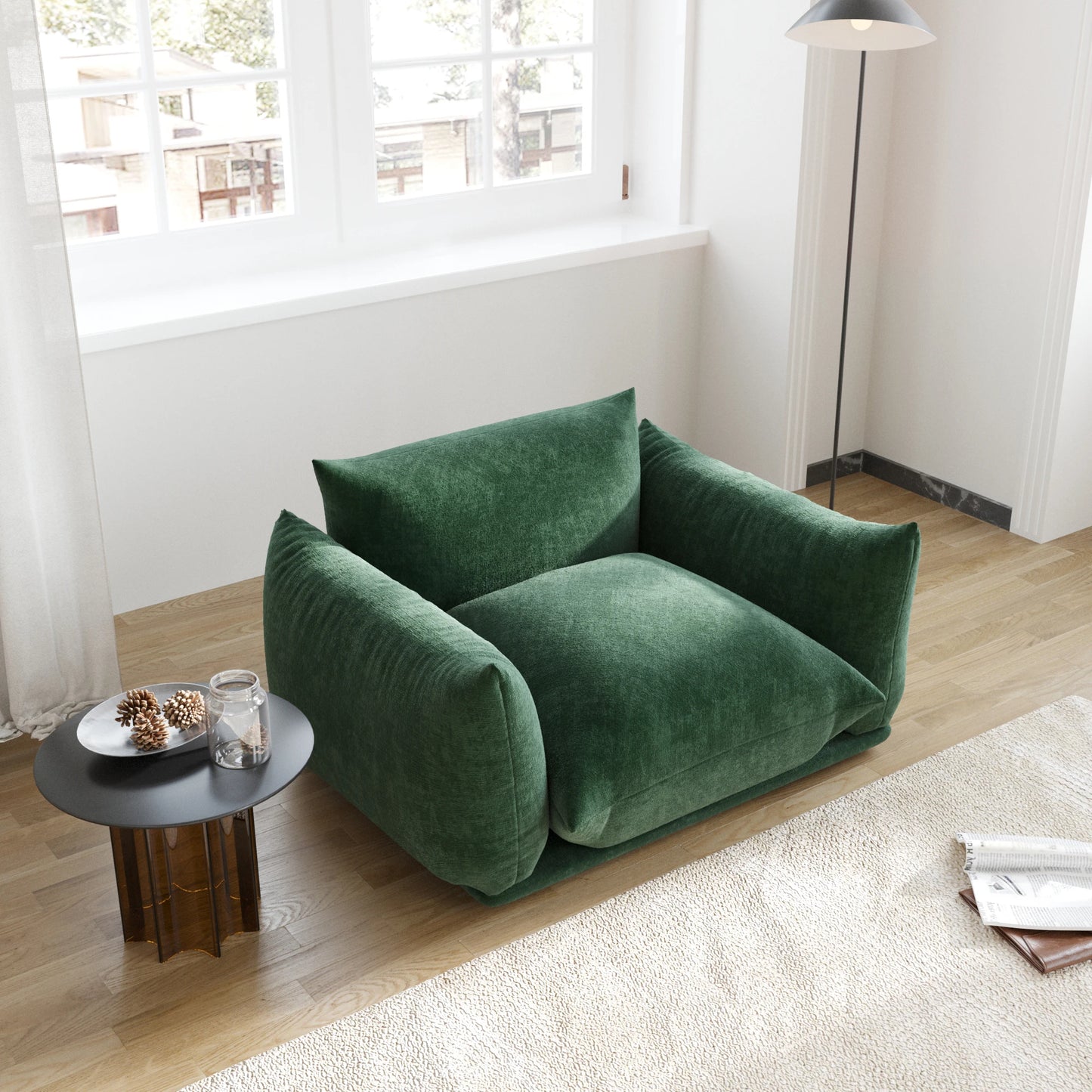 Everyday EssentialsOnline Chenille Accent Chair Mid Century