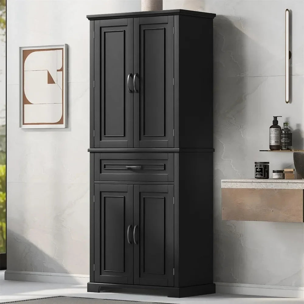 Guangbai Bathroom Storage Cabinet With 4 Doors Freestanding