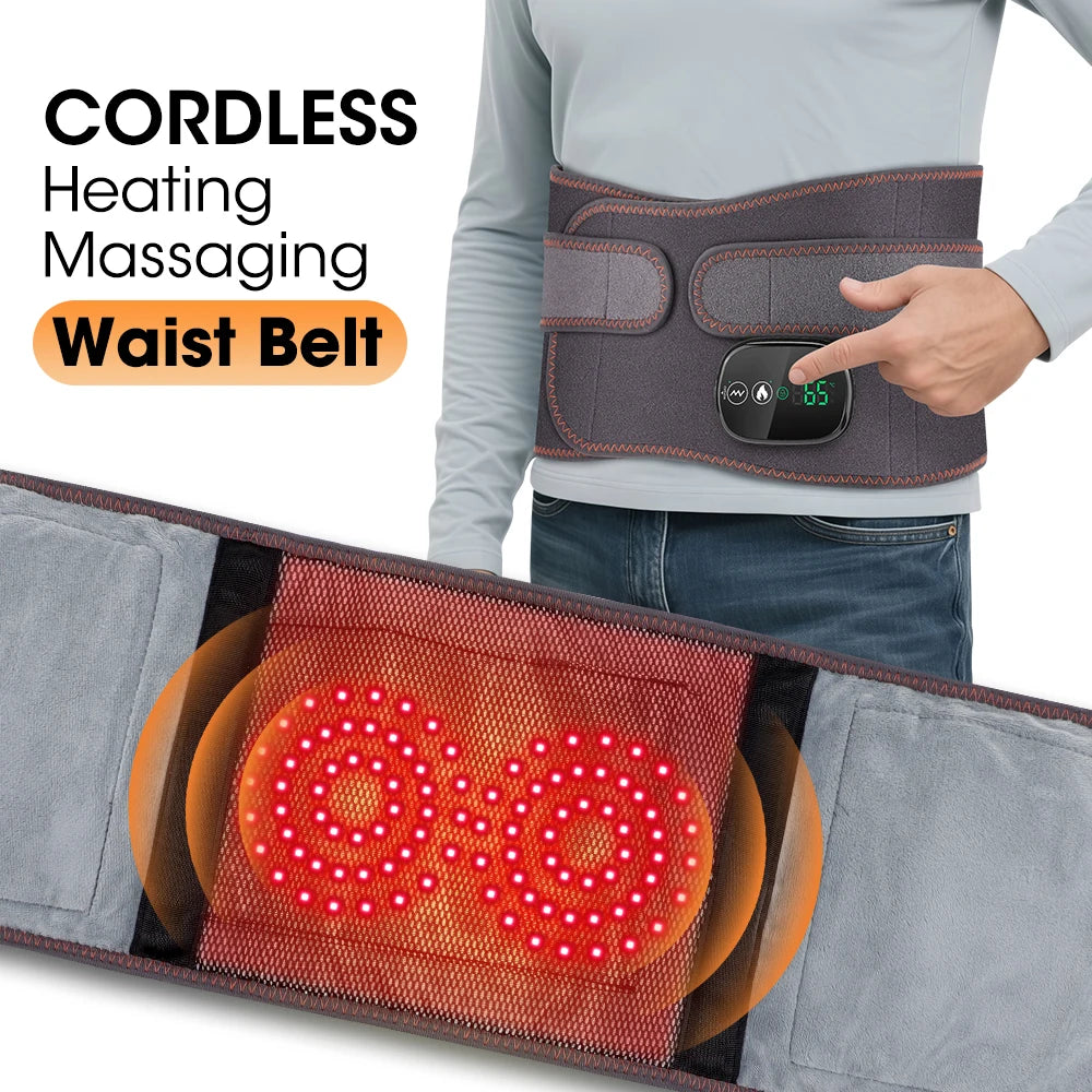PASTSKY Electric Heating Waist Belt Massager With Red Light