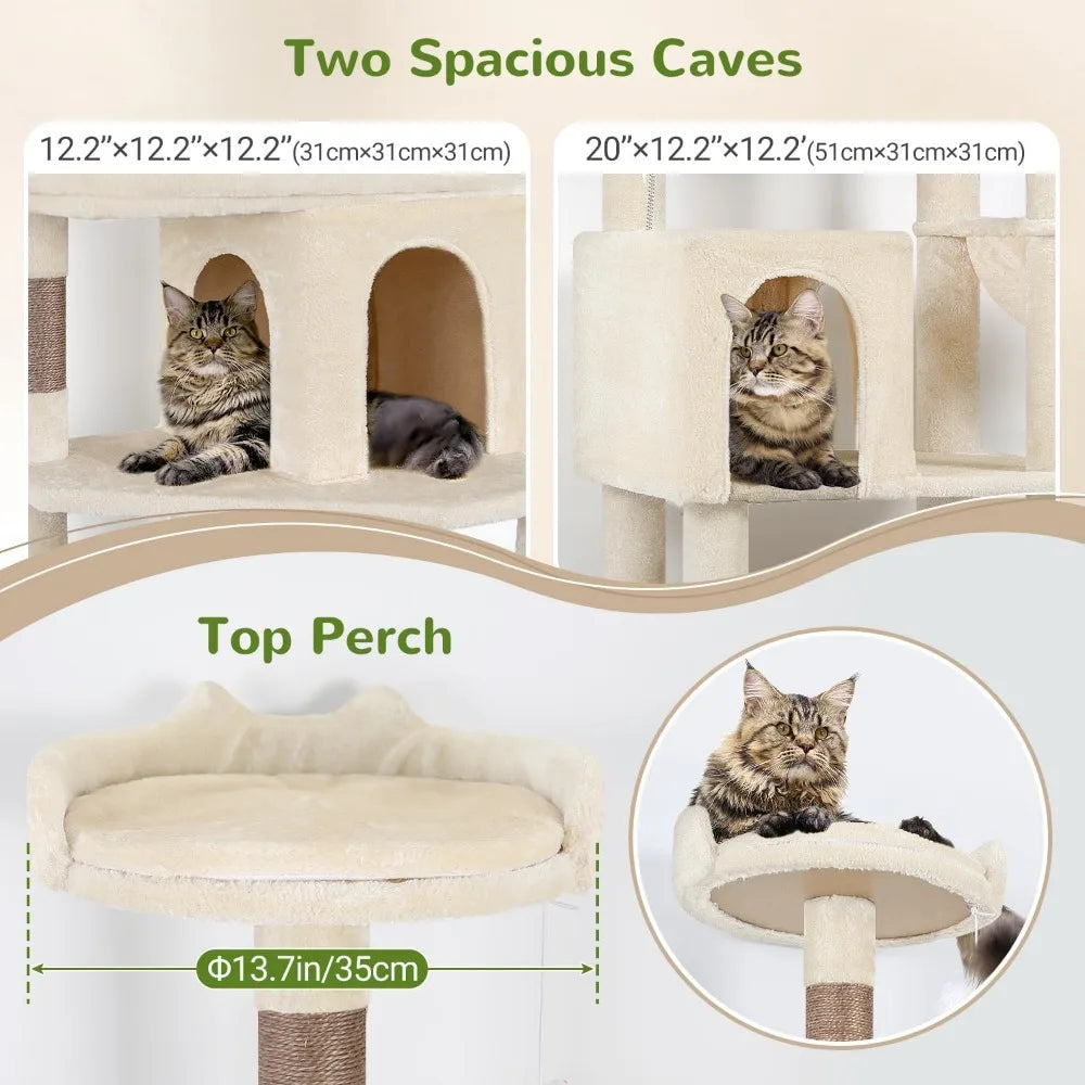 MKDK Heavy Duty Cat Tree For Maine Coon Tower Edition