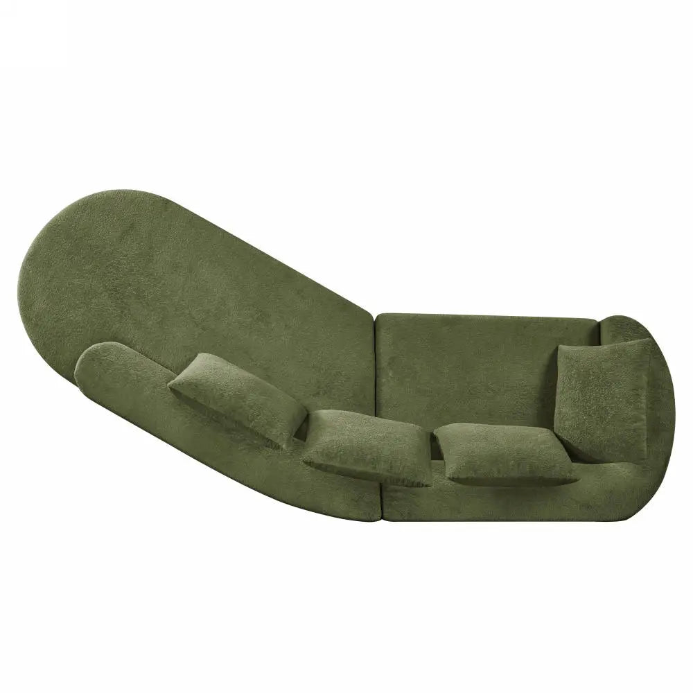 MLG Curved Sectional Sofa Modern LShaped 2 Piece Set