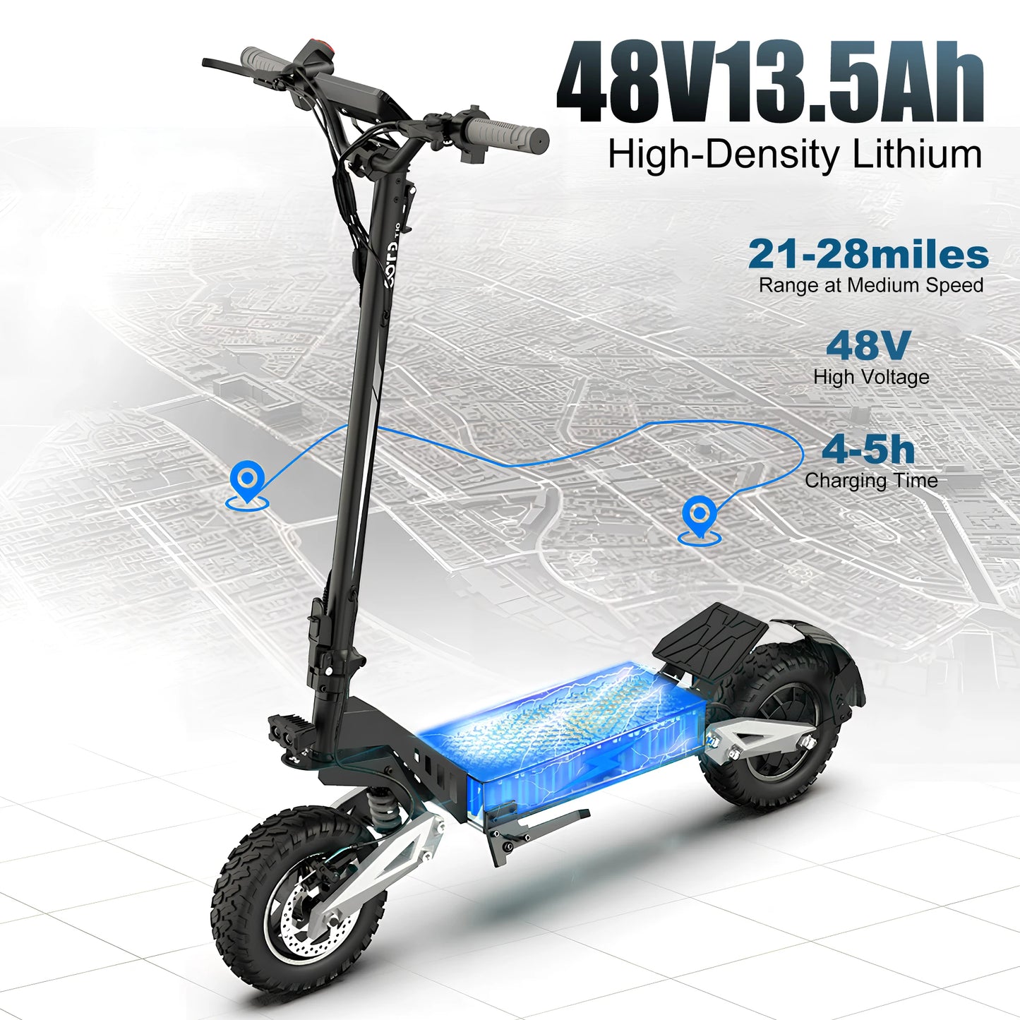Everyday EssentialsOnline Electric Scooter 31 MPH 900W