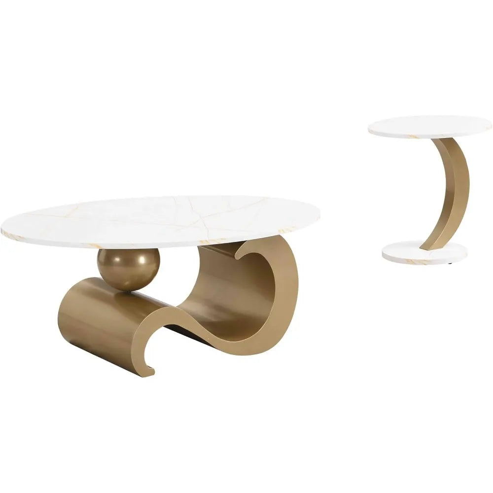 Everyday EssentialsOnline Nest Coffee Table Set Faux Marble