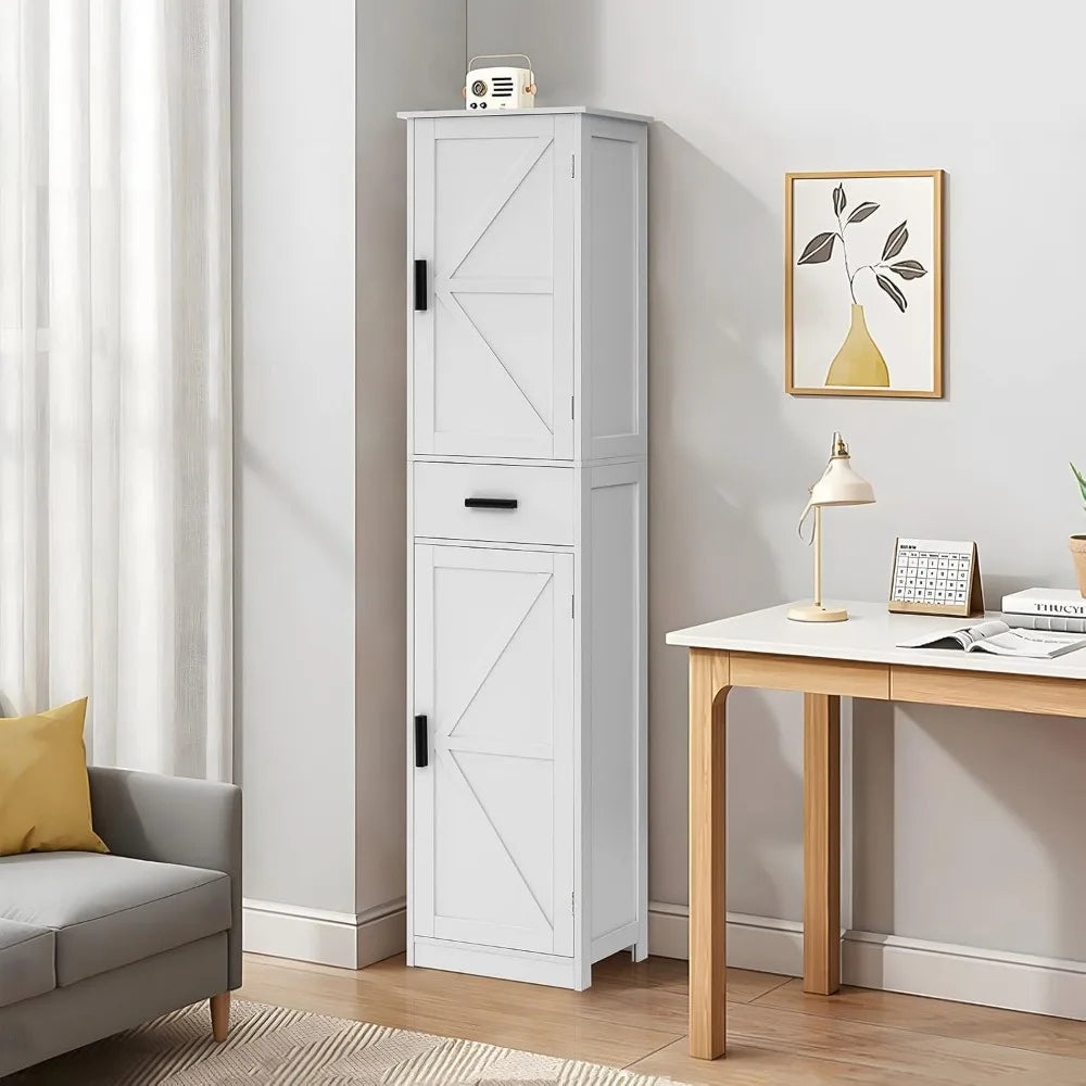 Hign-concerned Bathroom Cabinet With Adjustable Shelves