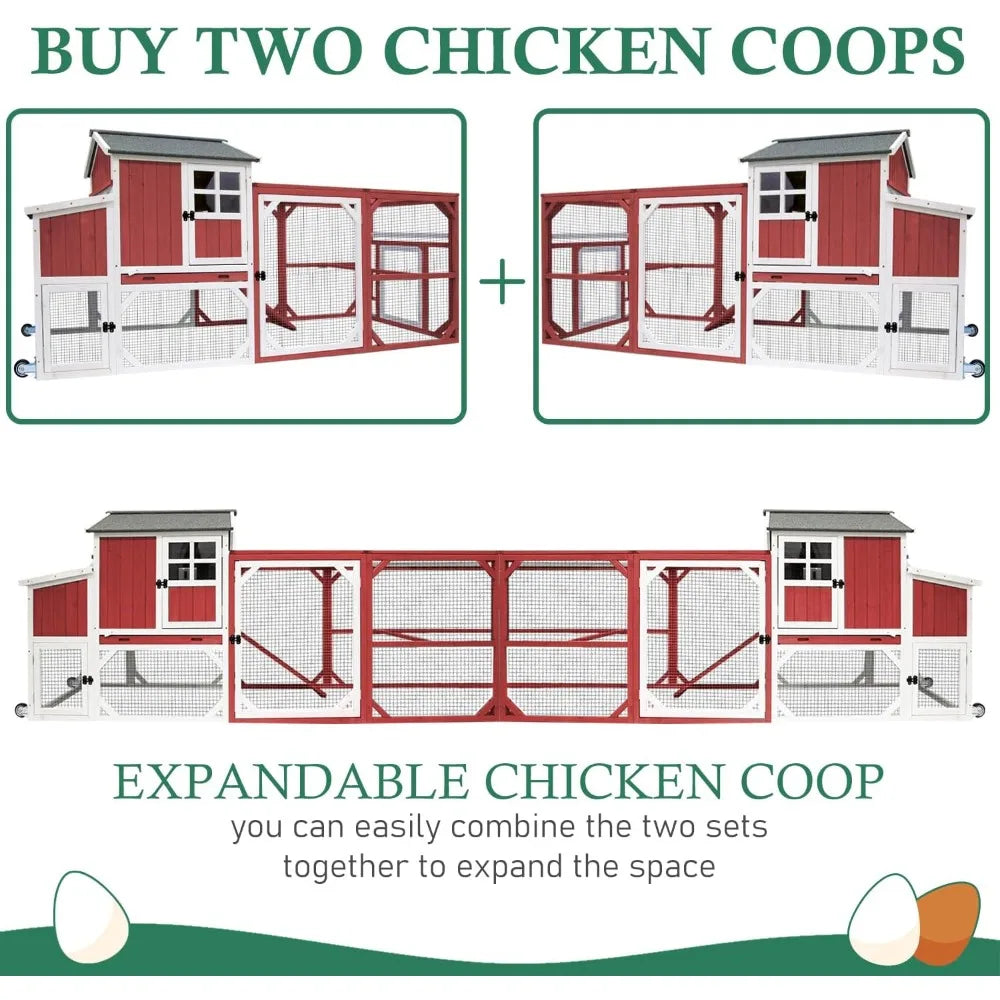 Everyday EssentialsOnline Poultry Coop With Run Nest Boxes