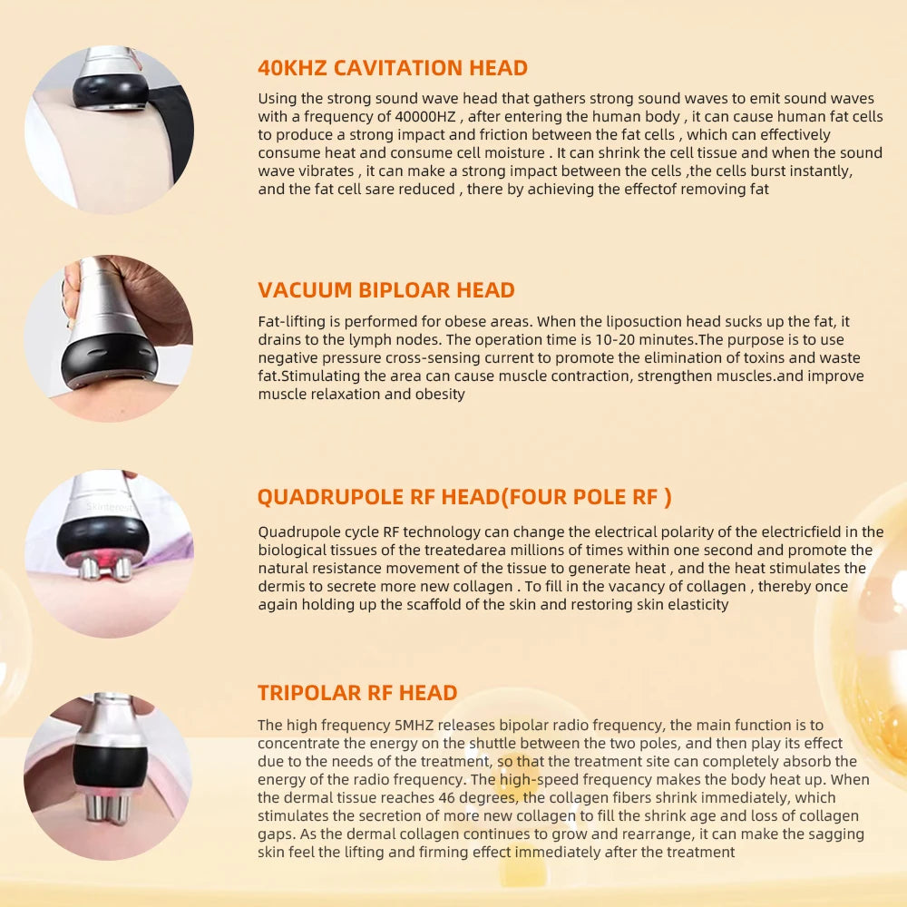 MISSHEARTH 4 In 1 Vacuum Therapy Cavitation RF Fat Remover