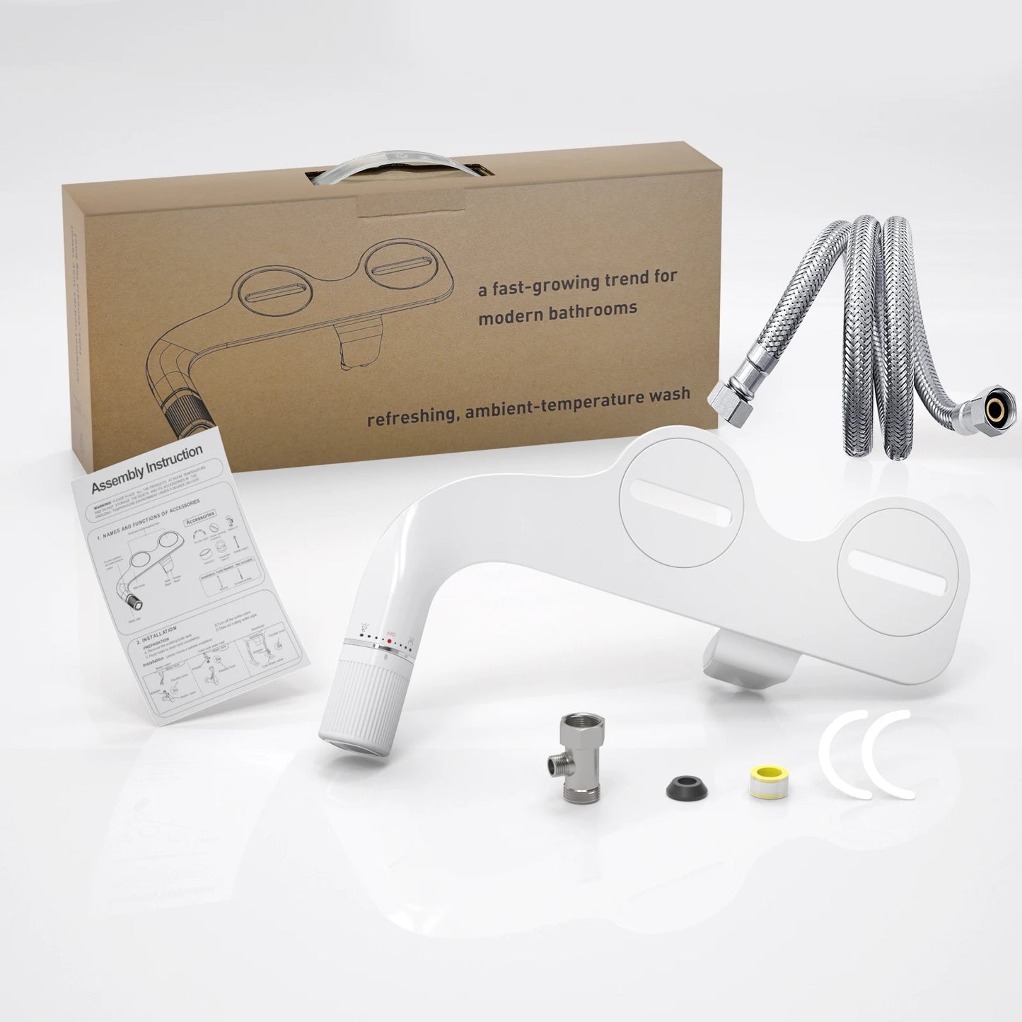 SAMODRA Bidet Non Electric Toilet Attachment Dual Nozzle