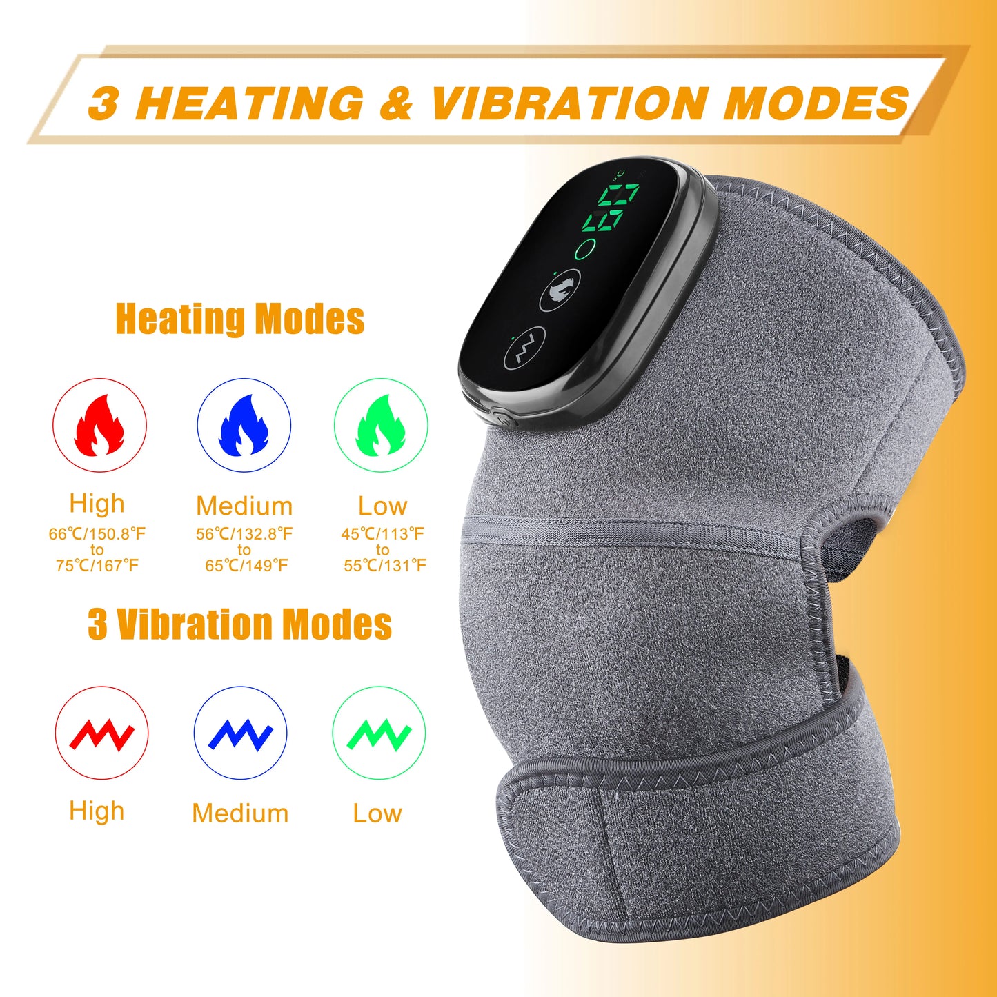 Hailicare 3 In 1 Heating Massage Belt Joint Pain Relief