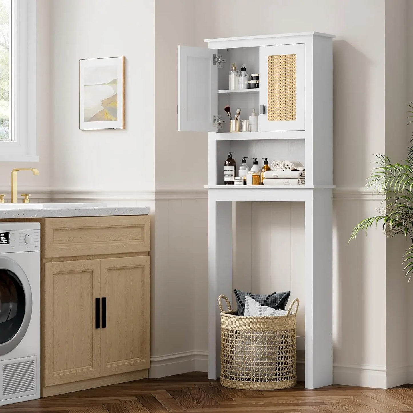 Everyday EssentialsOnline Over Toilet Cabinet With Rattan