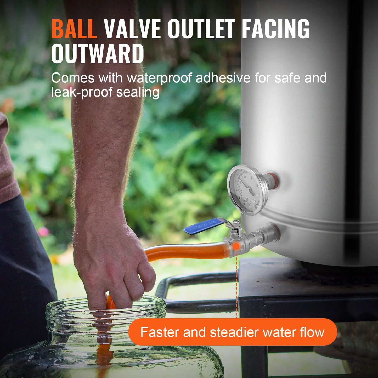 SucceBuy Stainless Steel Kettle 16 Gallon Pot Tri Ply