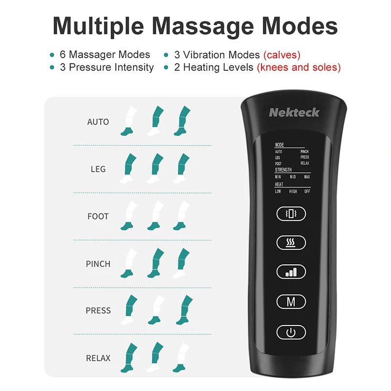 Nekteck Foot Air Pressure Leg Massager Shiatsu Calf Thigh
