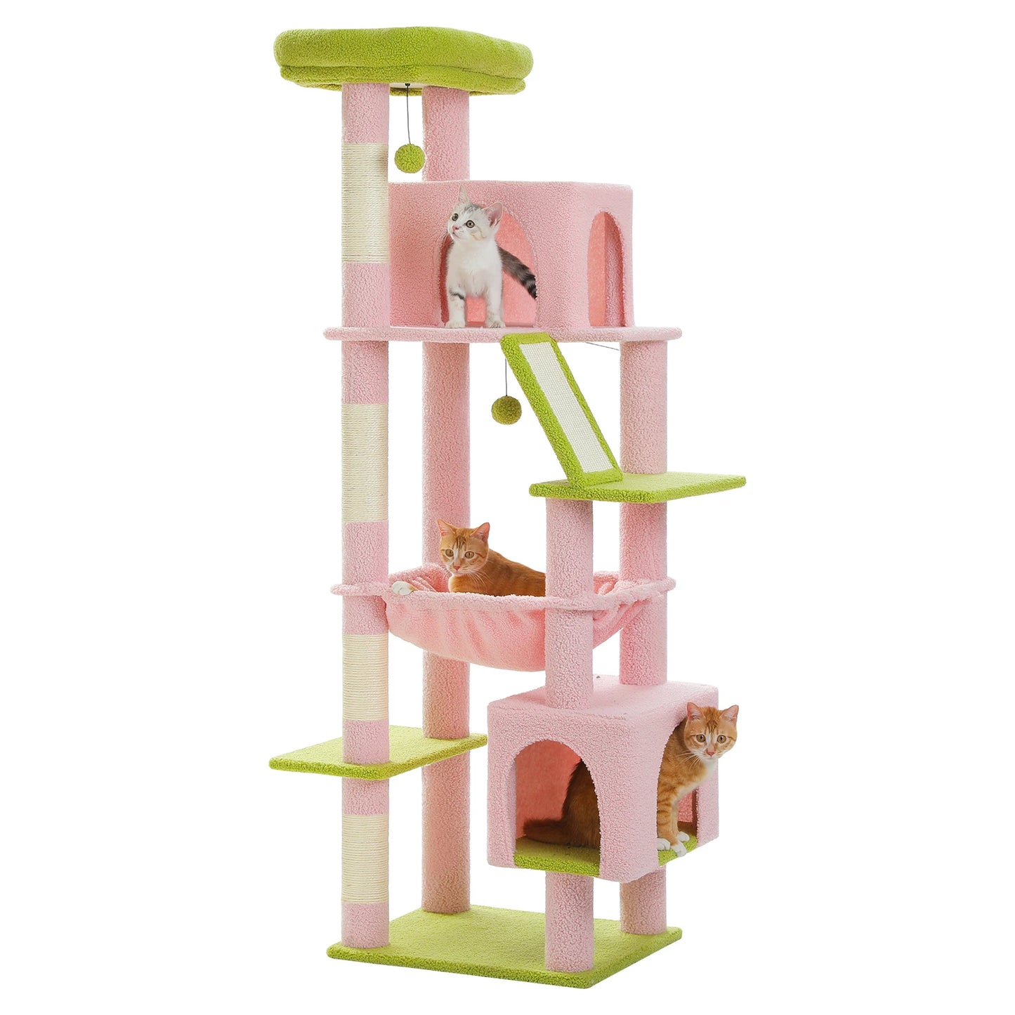 Speedy Pet Cat Tree Tower With Four Layers And Hammock