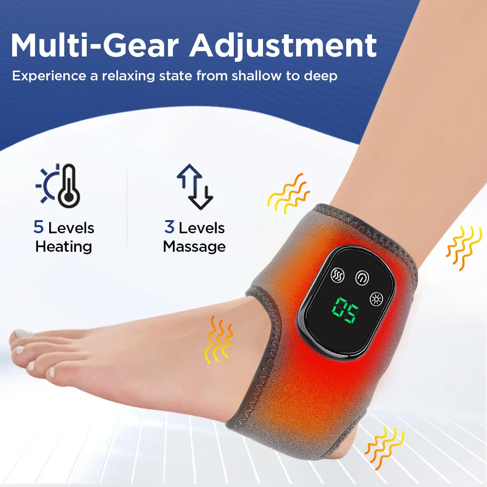 Hailicare Foot Ankle Massager Heat And Vibration Cordless