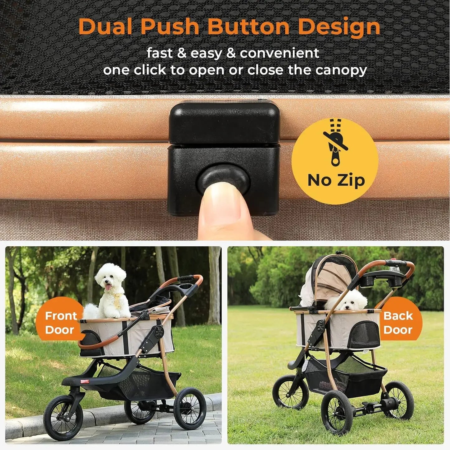 Everyday EssentialsOnline 3in1 Pet Stroller With Carrier