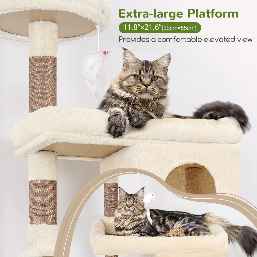 MKDK Heavy Duty Cat Tree For Maine Coon Tower Edition