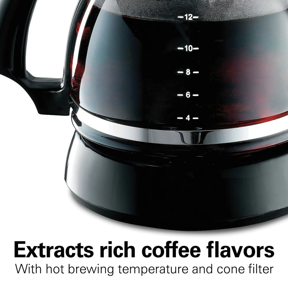 XMSJ 12 Cup Programmable Coffee Maker with Auto Shut-Off