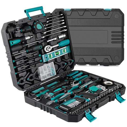 TLGREENDIY Home Repair Tool Kit 198 Piece General Tool Set